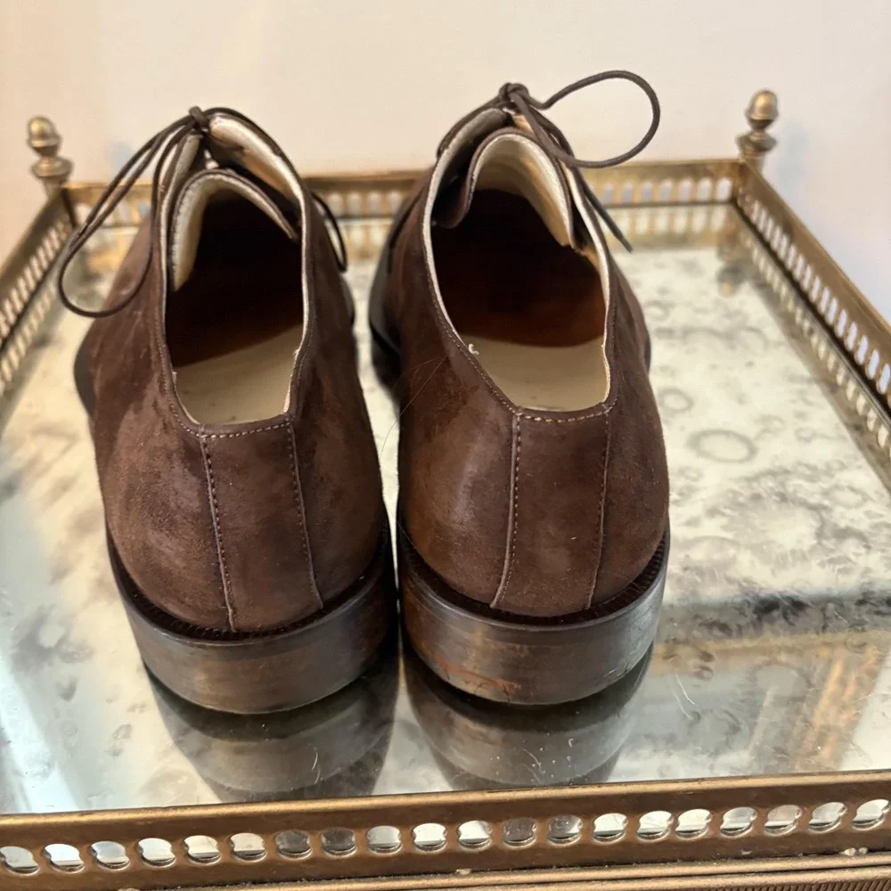Emilio Franco Shoes Mens Size 13 Brown Suede Made‎ Italy Dress Formal Vero Cuoio